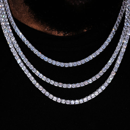 5mm 18K Gold-Plated Iced Bling Bling Tennis Chain