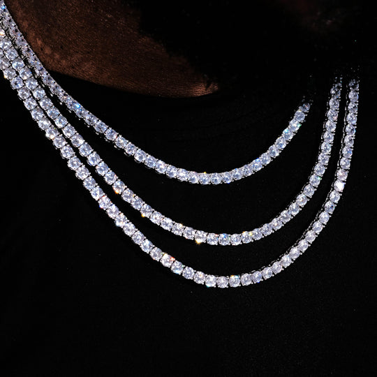 5mm 18K Gold-Plated Iced Bling Bling Tennis Chain