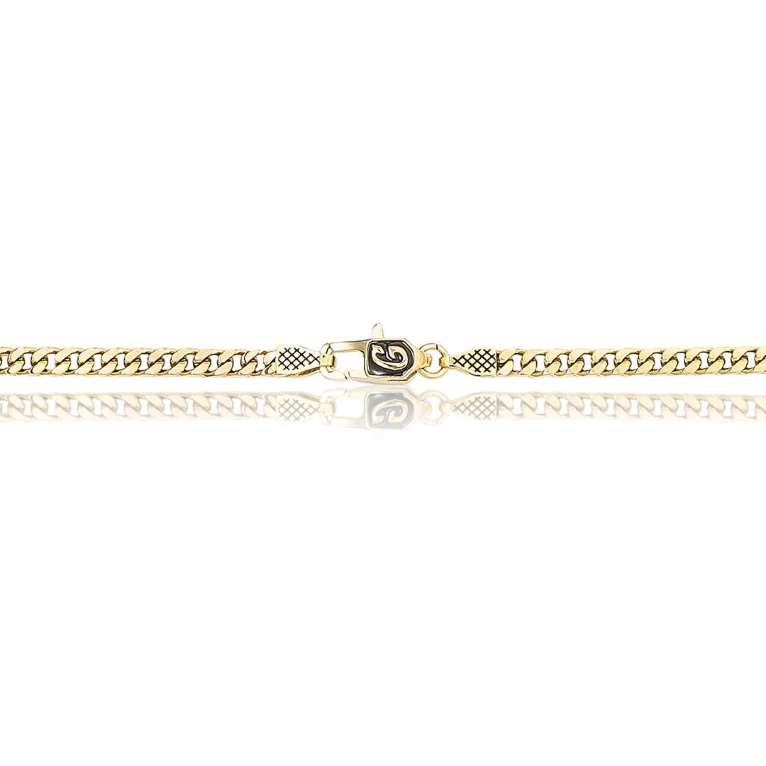 Micro Cuban in Yellow Gold- 3mm