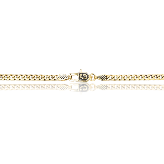 Micro Cuban in Yellow Gold- 3mm