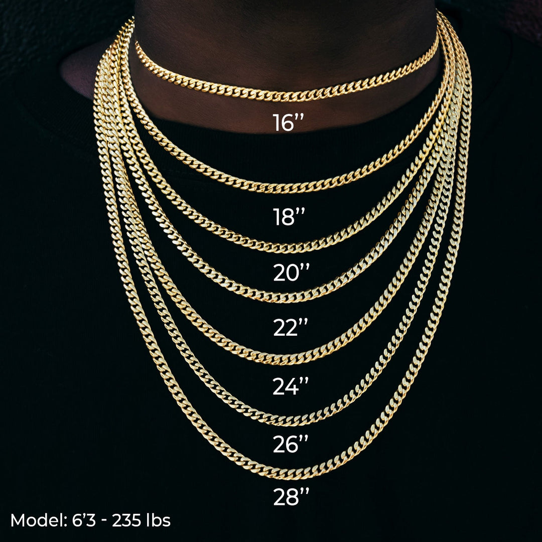 5mm Miami Cuban Chain + 2mm Rope Chain Bundle
