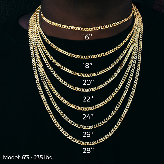 5mm Miami Cuban Chain + 2mm Rope Chain Bundle