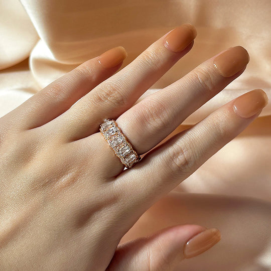 Luxurious Halo Cushion Cut Wide Wedding Band For Women In Sterling Silver