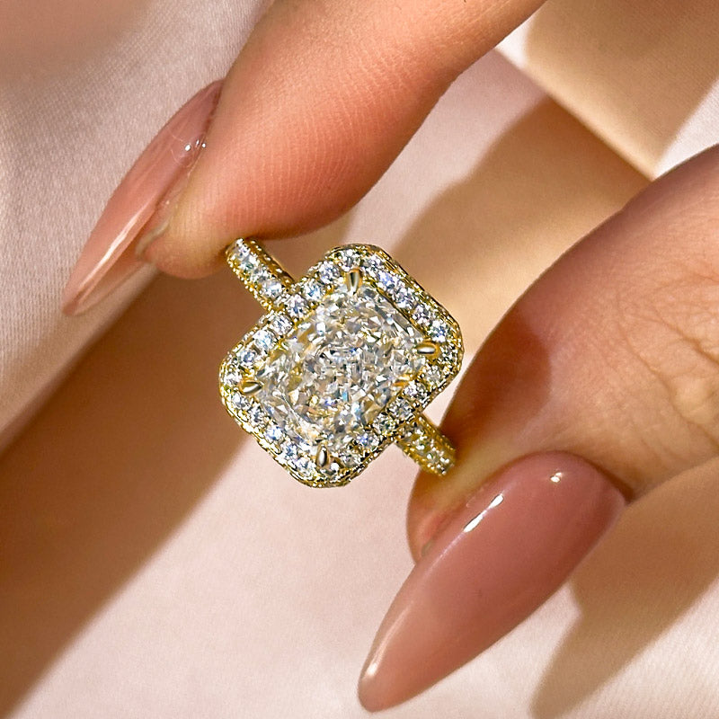 Maxine Noble Halo Radiant Cut Engagement Ring