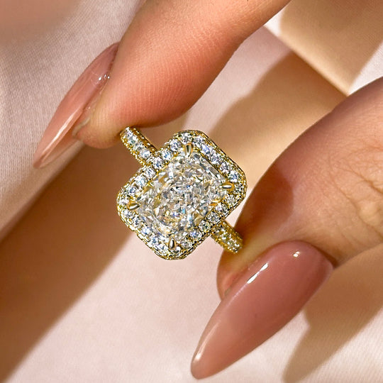 Maxine Noble Halo Radiant Cut Engagement Ring