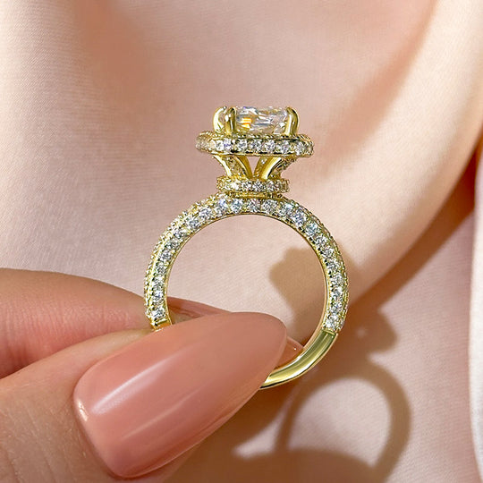 Maxine Noble Halo Radiant Cut Engagement Ring