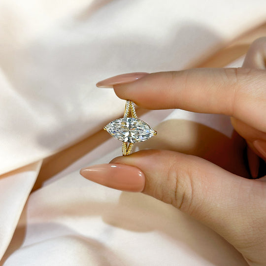 Maxine Exquisite Split Shank 4.0Ct Marquise Cut Engagement Ring
