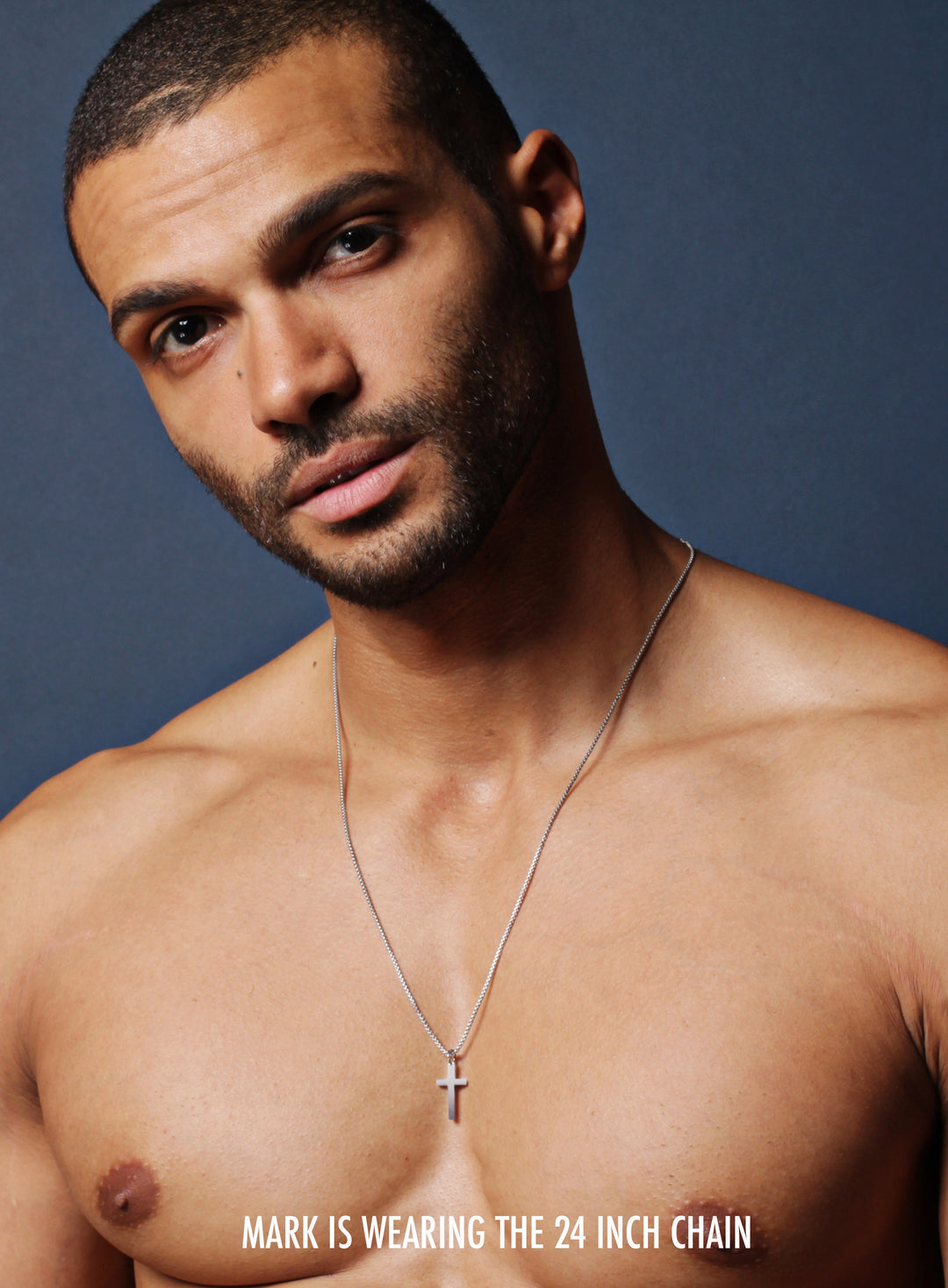 Small Stainless Steel Cross Necklace For Men
