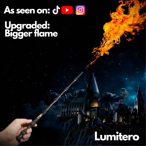 Lumitero Fireball Incendio Fire Wand That Shoots Fire Original Authentic USB Charging For Gift