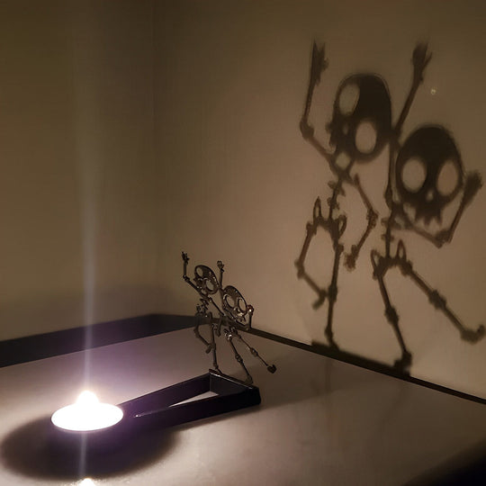 Halloween Metal Candle Holder Decorative Pumpkin Skull Design