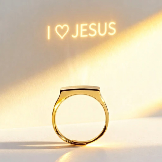 I Love Jesus Light Sculpted Ring - A Beautiful Reminder of Faith & Love