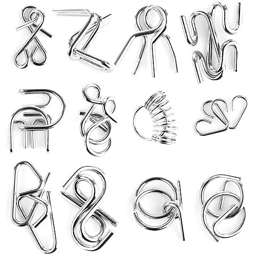 Brain Teaser  IQ Test Metal  Puzzle Toy ( 16 in 1)