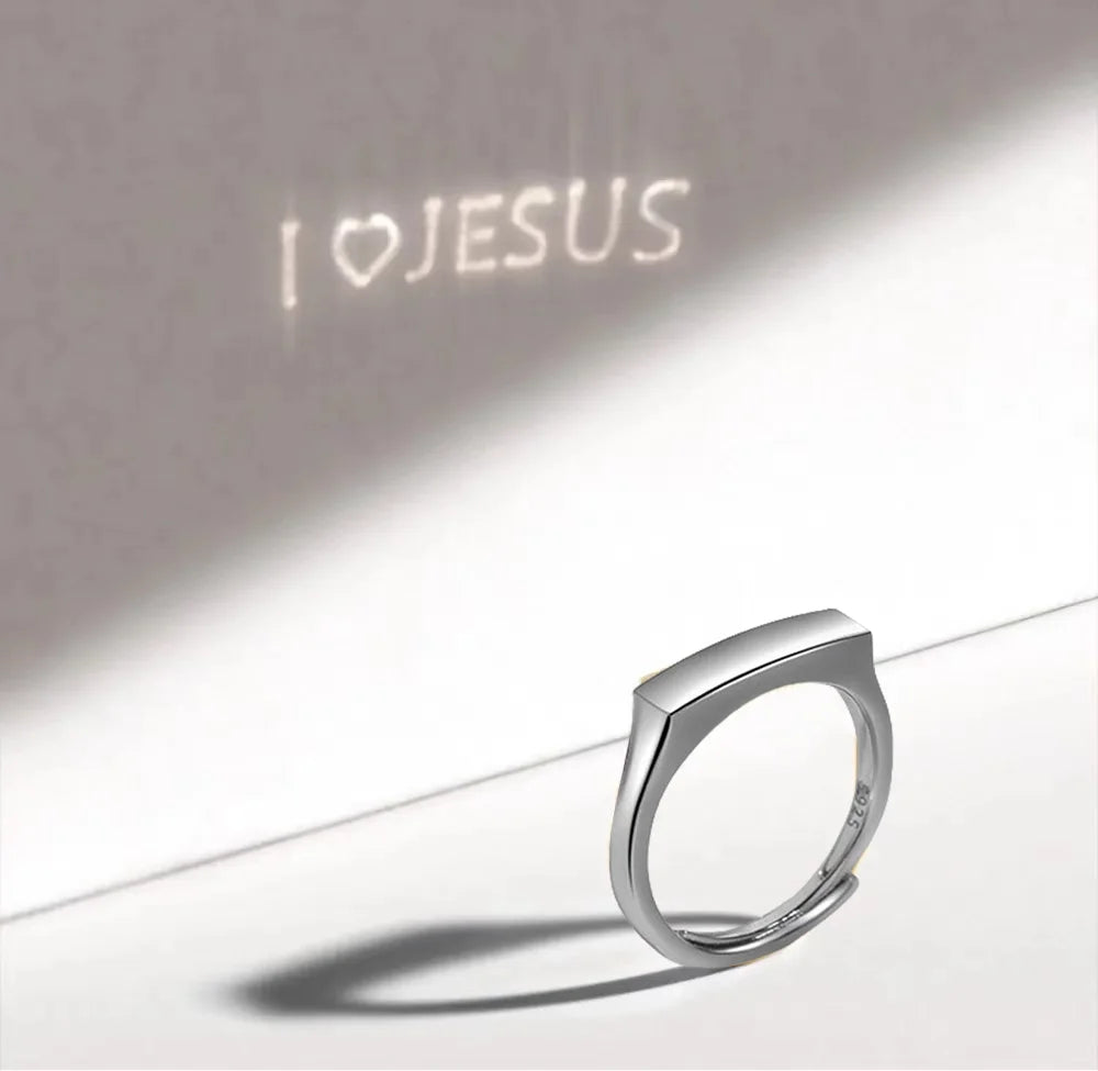 I Love Jesus Light Sculpted Ring - A Beautiful Reminder of Faith & Love