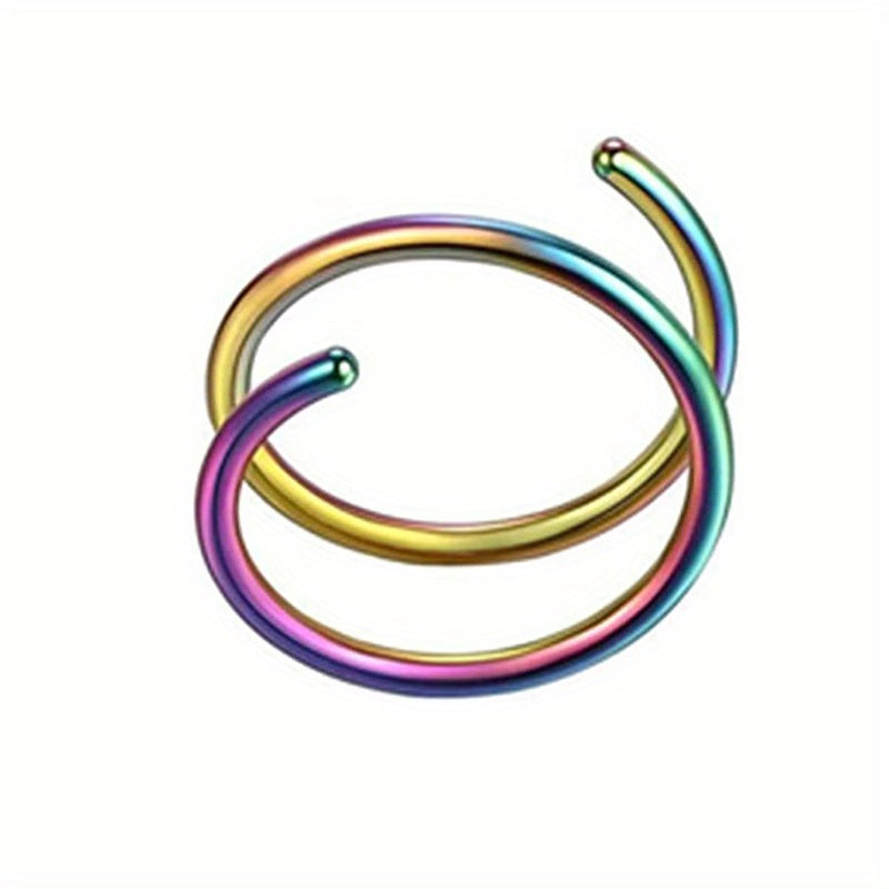 Stainless Steel Double Helix Nose Rings Hot Style Lady Piercing Jewelry