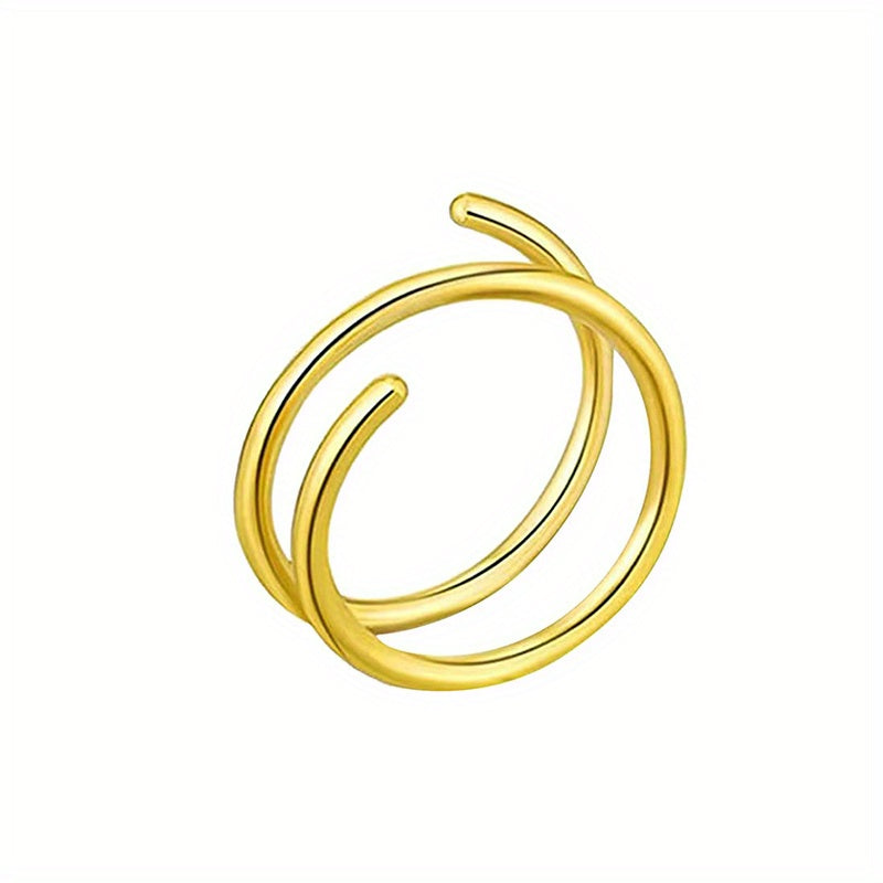 Stainless Steel Double Helix Nose Rings Hot Style Lady Piercing Jewelry