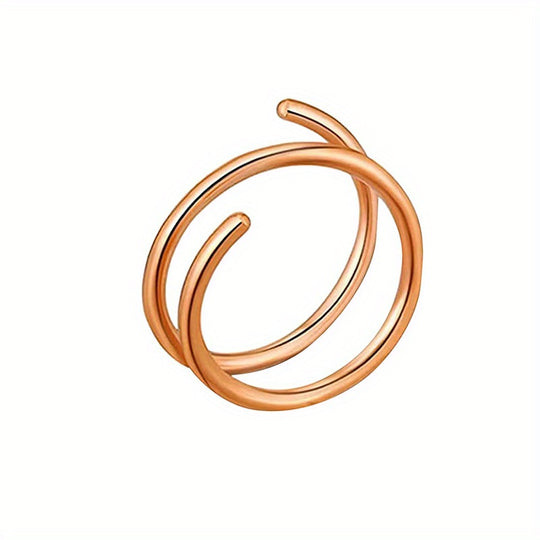 Stainless Steel Double Helix Nose Rings Hot Style Lady Piercing Jewelry