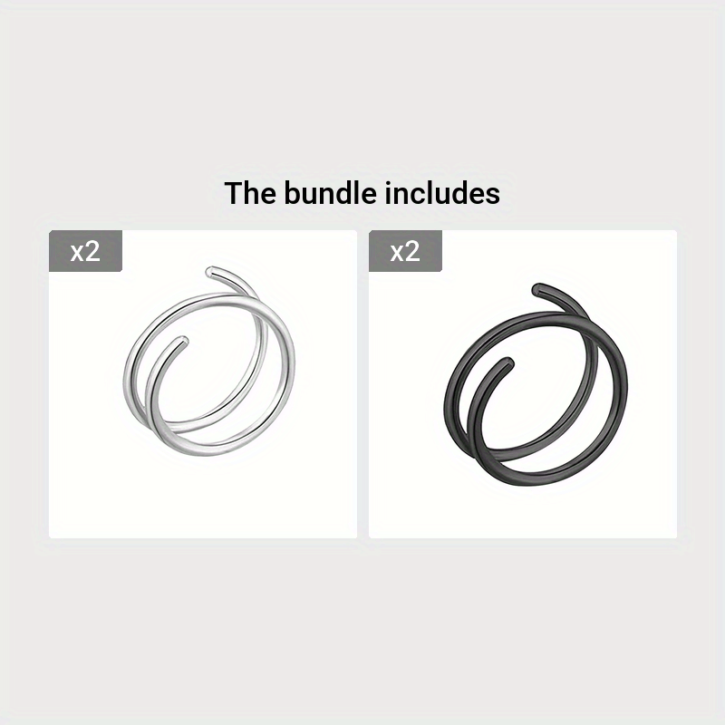 Stainless Steel Double Helix Nose Rings Hot Style Lady Piercing Jewelry