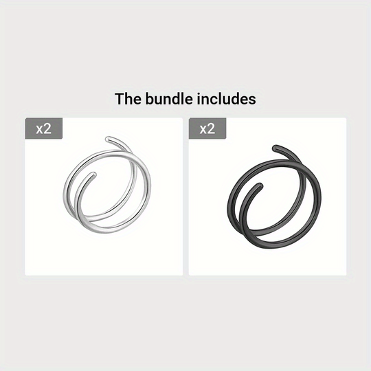 Stainless Steel Double Helix Nose Rings Hot Style Lady Piercing Jewelry
