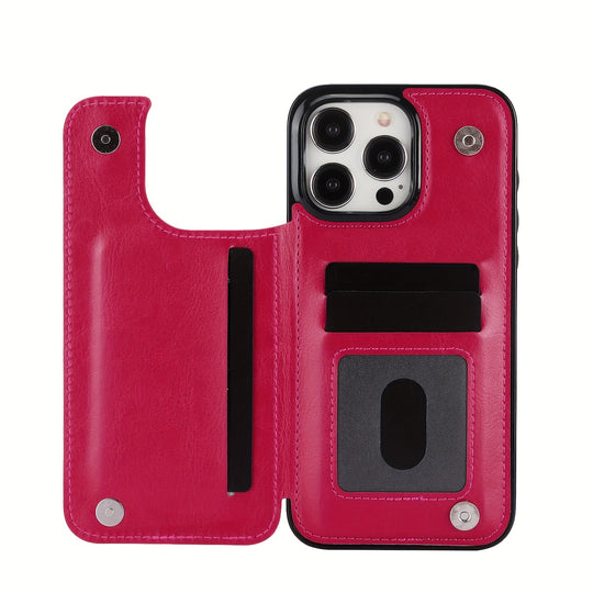 For iPhone 17 Air 16e 16 15 14 13 12 11 Pro Max XR XS Max SE 2022/2020 7 8 Plus Wallet Case with Card Holder