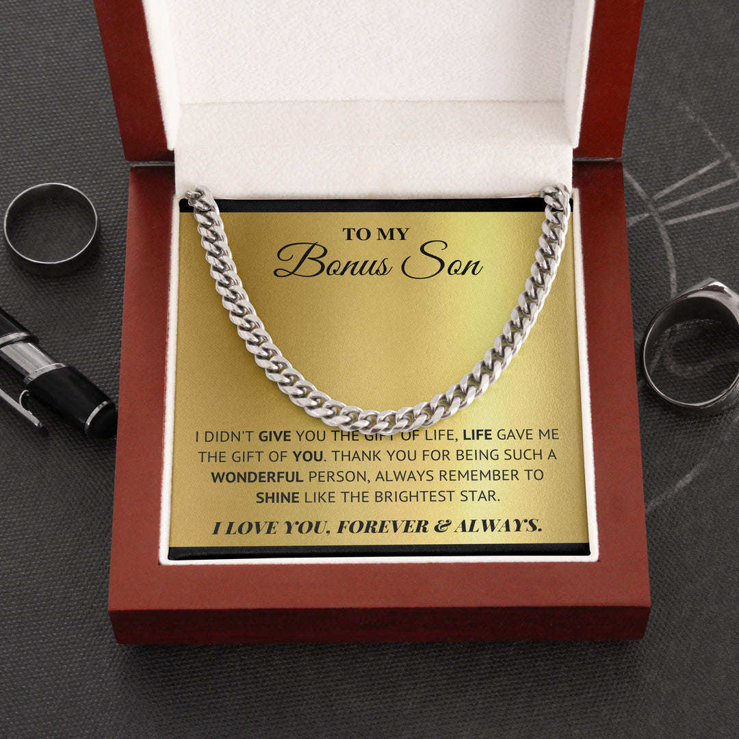 To Bonus Son -Wonderful Person - Cuban Link Chain
