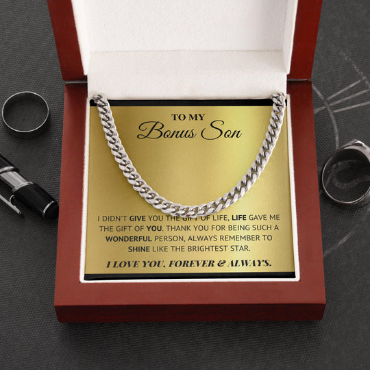 To Bonus Son -Wonderful Person - Cuban Link Chain