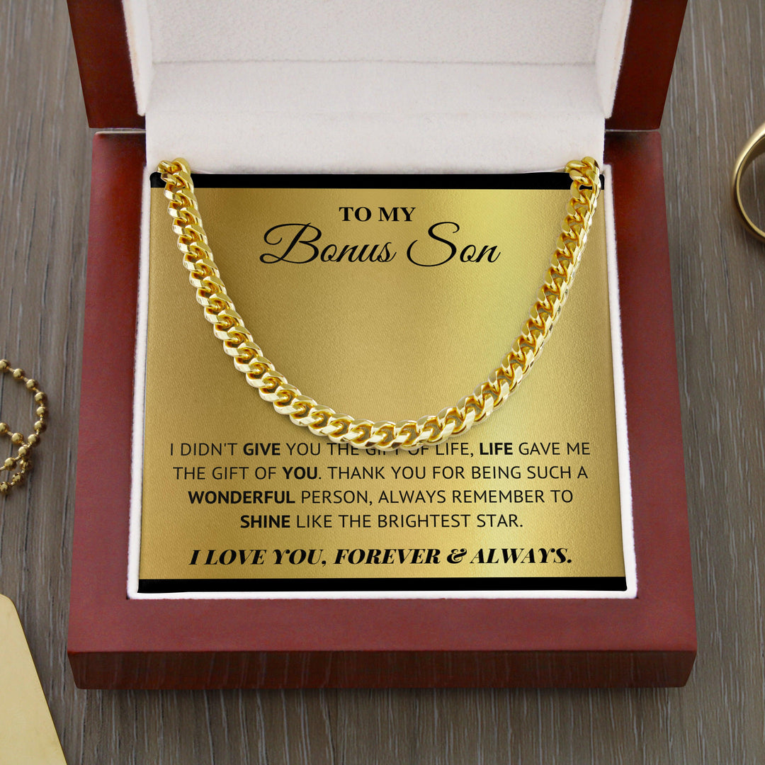To Bonus Son -Wonderful Person - Cuban Link Chain