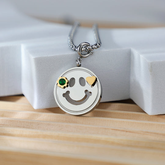 Emerald Smile Pendant Necklace