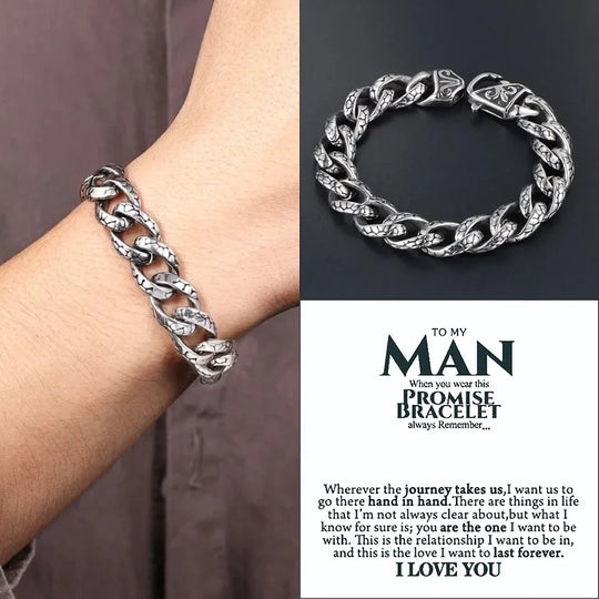 Vintage Men's Bracelet Leopard Pattern Casting Bracelet Hip Hop Handwear