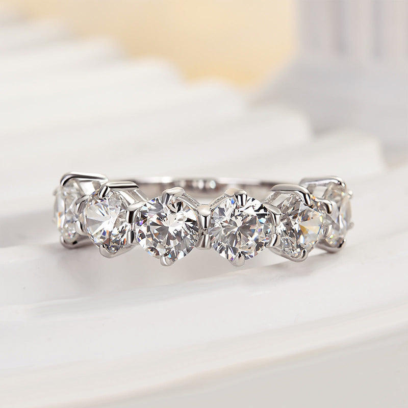 Maxine Unique Half Round Cut Women's Wedding Band