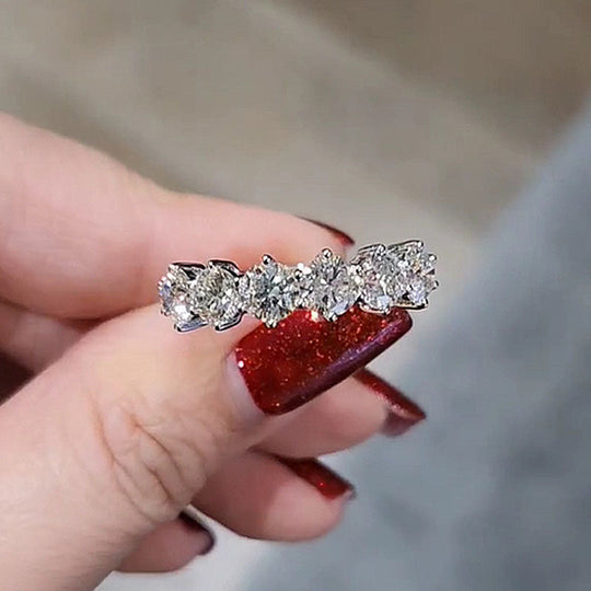 Maxine Unique Half Round Cut Women's Wedding Band