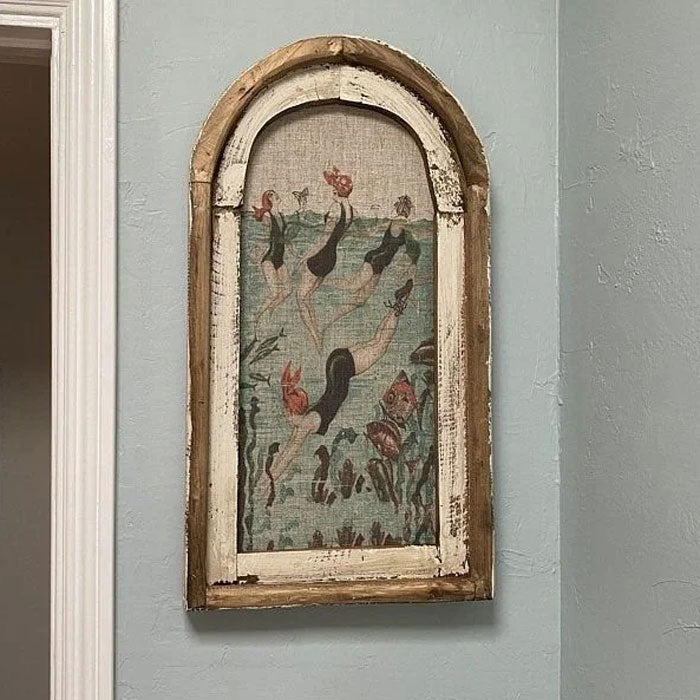 Bathroom Wall Art Decor-Swimming Girls