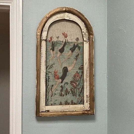 Bathroom Wall Art Decor-Swimming Girls