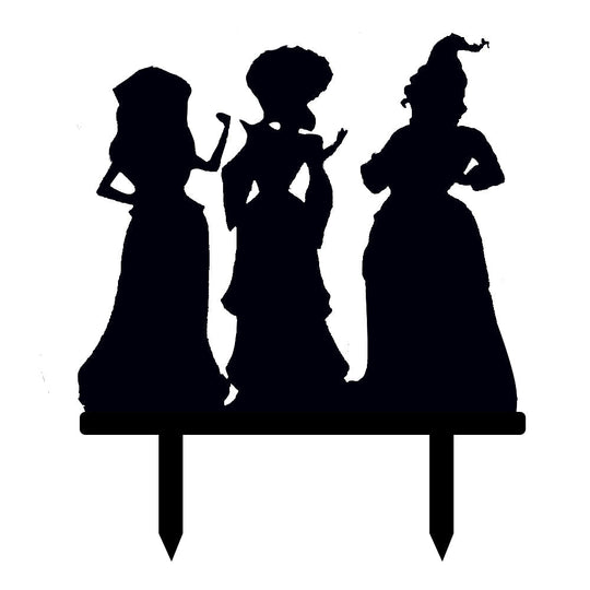 Halloween Metal Witch Yard Stake Outdoor Lawn Decoration