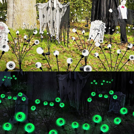 Solar-Powered Halloween Eyeball Lights Outdoor Swaying Spooky Decor