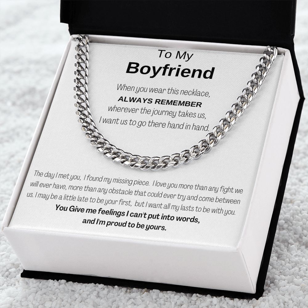 To Boyfriend - ALWAYS REMEMBER - Cuban Link Chain