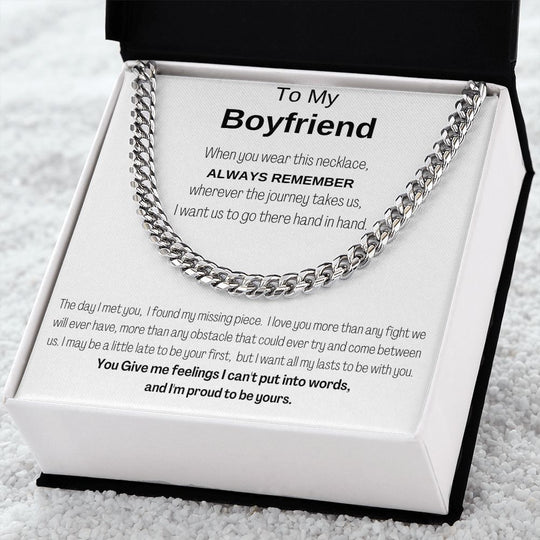 To Boyfriend - ALWAYS REMEMBER - Cuban Link Chain