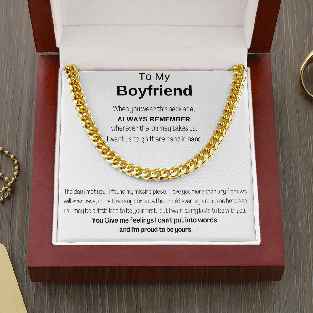 To Boyfriend - ALWAYS REMEMBER - Cuban Link Chain