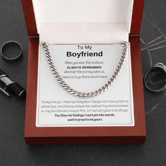 To Boyfriend - ALWAYS REMEMBER - Cuban Link Chain