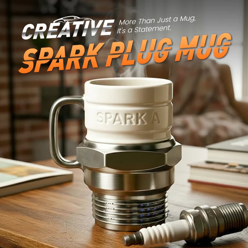 ☕Spark Plug Coffee Mug – Automotive-Themed Collectible Cup for Car Enthusiasts