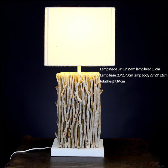 Handcrafted Wooden Floor Lamp