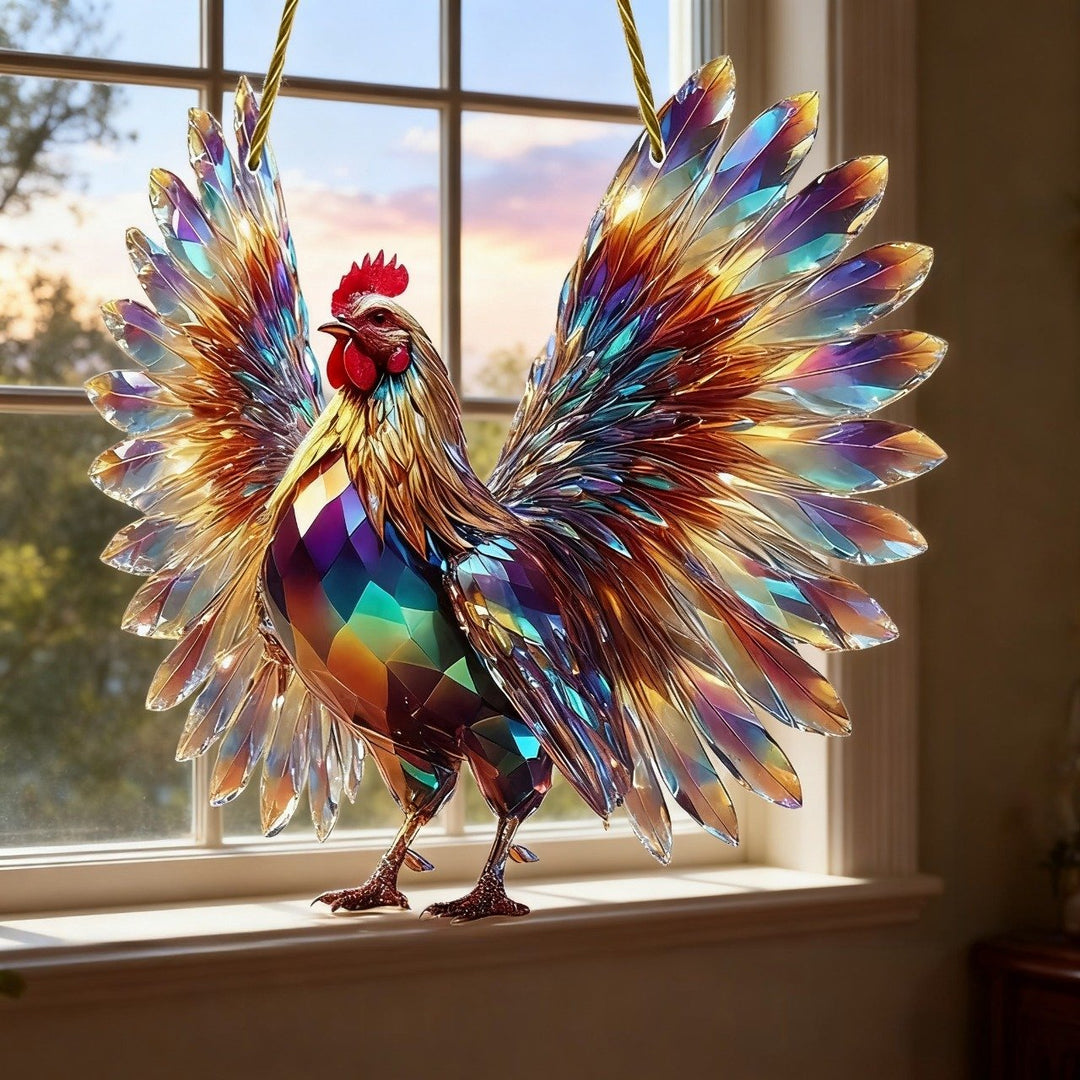 🐓 Elegant Rooster Sun Catcher