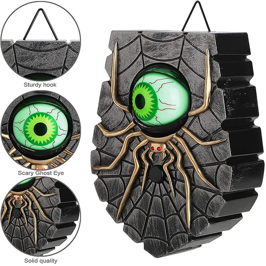 Halloween Animated Doorbell with Spooky Rotating Eyes and Sound Effects