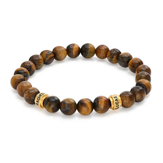 Christmas Gift Personalized Tiger Eye Bracelet for Men