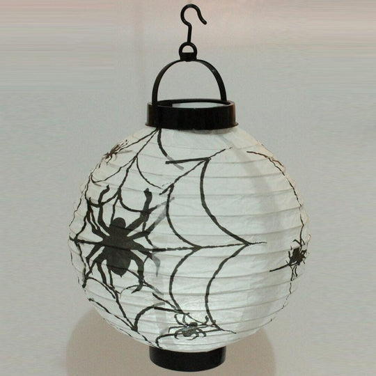 Halloween Hanging Paper Lanterns with Spooky Glow Decorations