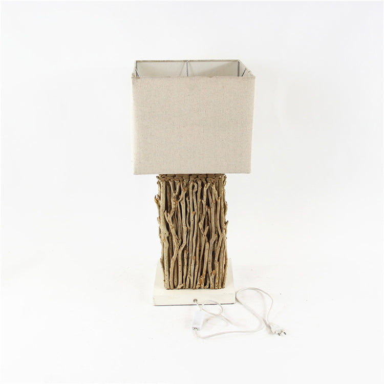 Handcrafted Wooden Floor Lamp