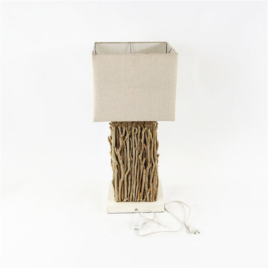 Handcrafted Wooden Floor Lamp