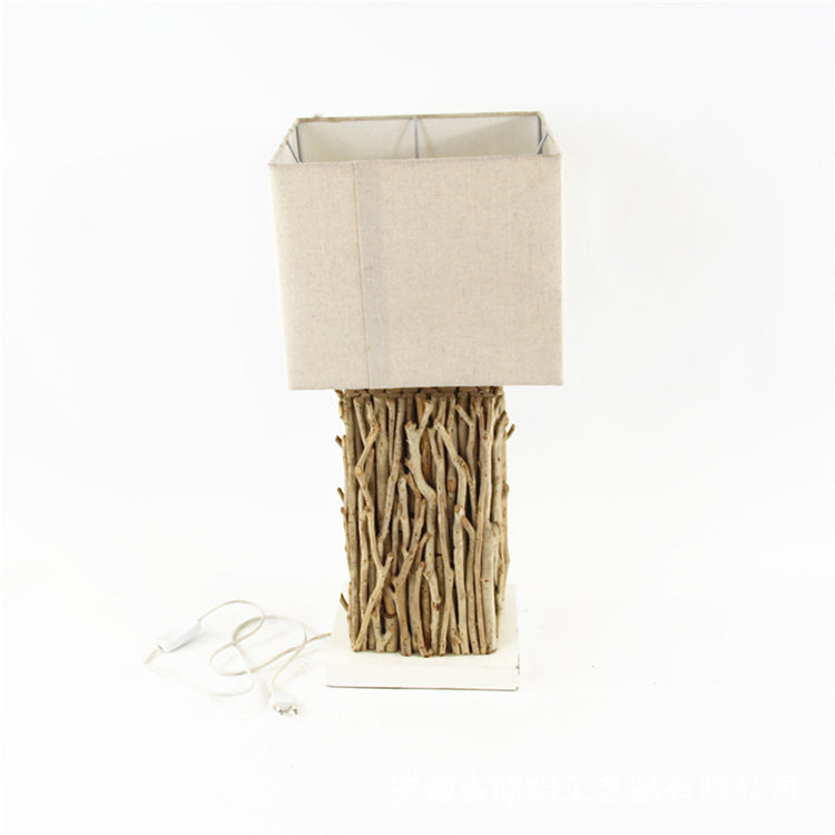 Handcrafted Wooden Floor Lamp