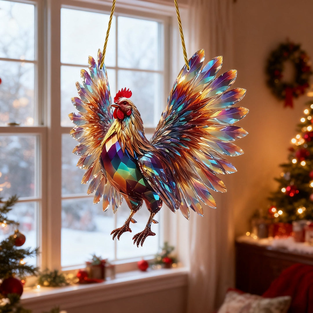 🐓 Elegant Rooster Sun Catcher