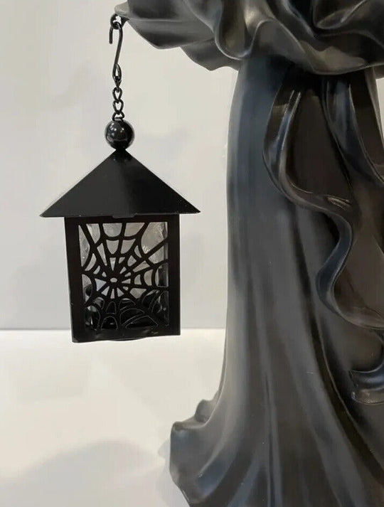 Halloween Witch Figurine Lantern with Soft LED Glow for Spooky Décor