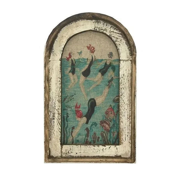 Bathroom Wall Art Decor-Swimming Girls